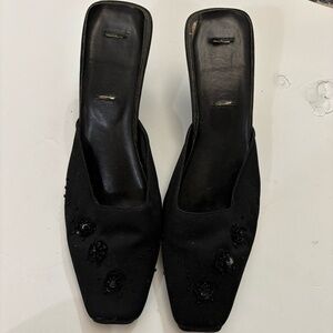slip on kitten heel 90s y2k, vintage shoes